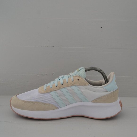 Adidas Womens Run 70s Shoe Size 9 White Blue and Tan - Picture 2 of 10